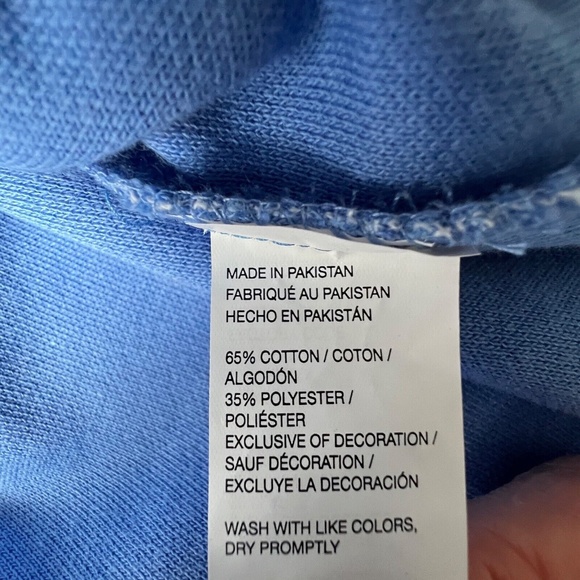 IZOD Saltwater Shirt Top Size XL Long Sleeve 1/4 Zip Pullover Pale Blue New NWT - Picture 8 of 9